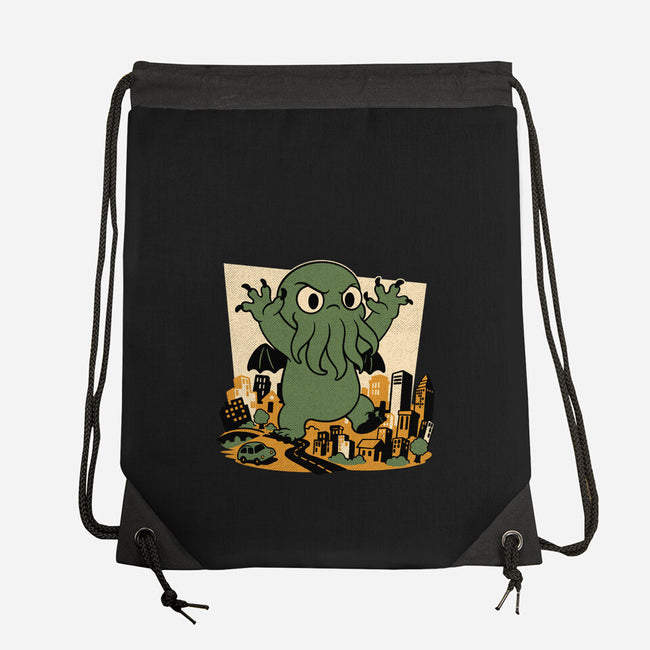 Cthulhu City Destruction-None-Drawstring-Bag-Studio Mootant