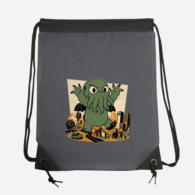 Cthulhu City Destruction-None-Drawstring-Bag-Studio Mootant