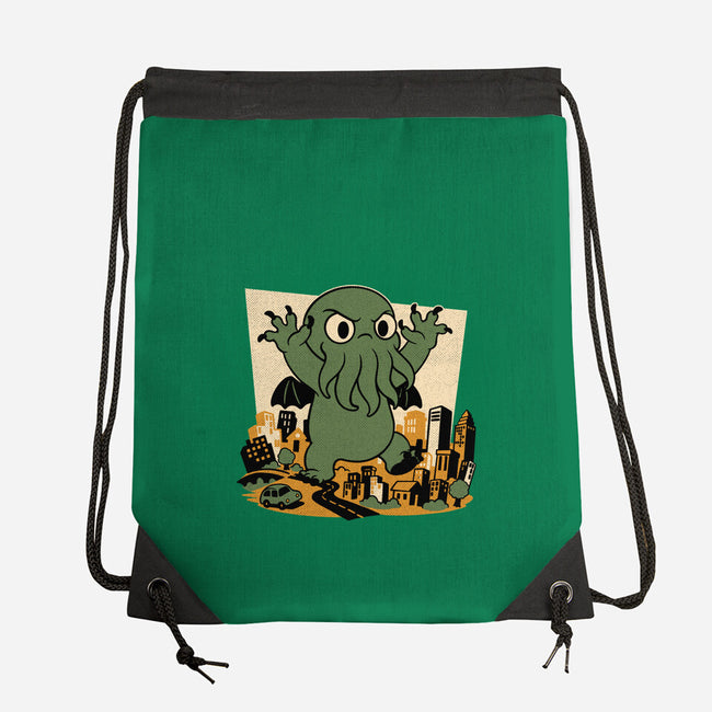 Cthulhu City Destruction-None-Drawstring-Bag-Studio Mootant