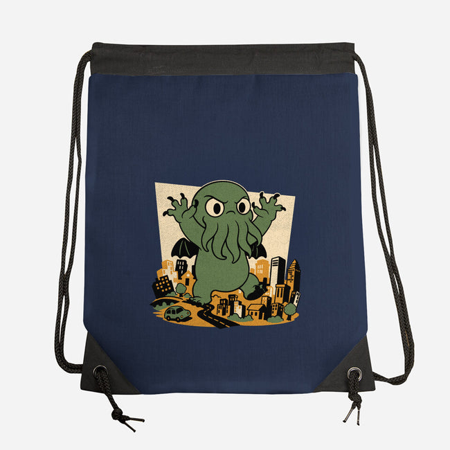 Cthulhu City Destruction-None-Drawstring-Bag-Studio Mootant