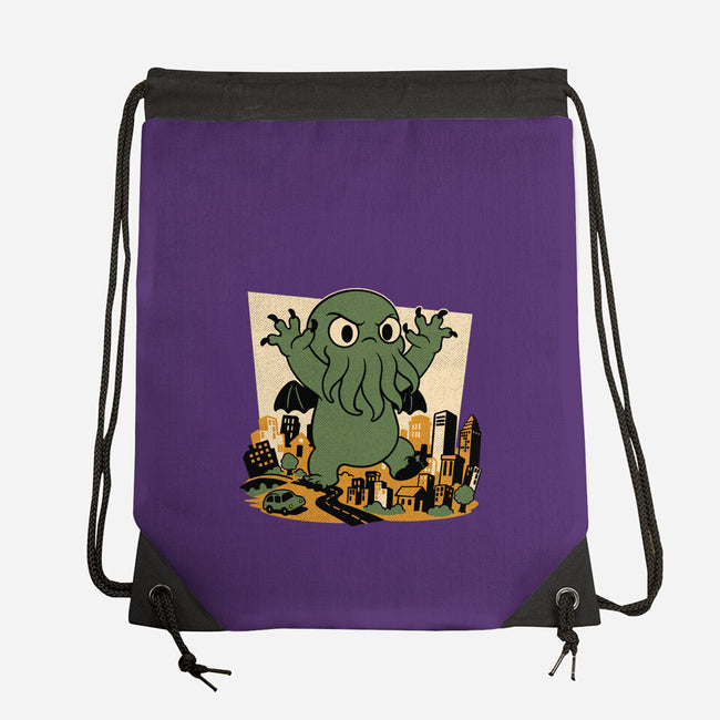 Cthulhu City Destruction-None-Drawstring-Bag-Studio Mootant