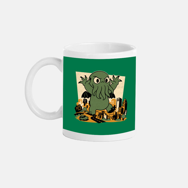 Cthulhu City Destruction-None-Mug-Drinkware-Studio Mootant
