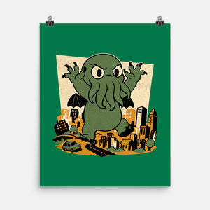 Cthulhu City Destruction-None-Matte-Poster-Studio Mootant
