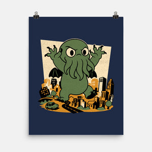 Cthulhu City Destruction-None-Matte-Poster-Studio Mootant