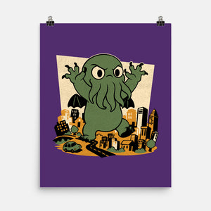 Cthulhu City Destruction-None-Matte-Poster-Studio Mootant