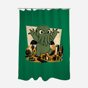 Cthulhu City Destruction-None-Polyester-Shower Curtain-Studio Mootant