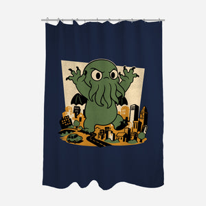 Cthulhu City Destruction-None-Polyester-Shower Curtain-Studio Mootant