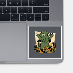 Cthulhu City Destruction-None-Glossy-Sticker-Studio Mootant
