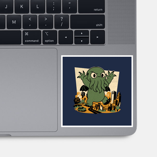 Cthulhu City Destruction-None-Glossy-Sticker-Studio Mootant