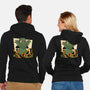 Cthulhu City Destruction-Unisex-Zip-Up-Sweatshirt-Studio Mootant