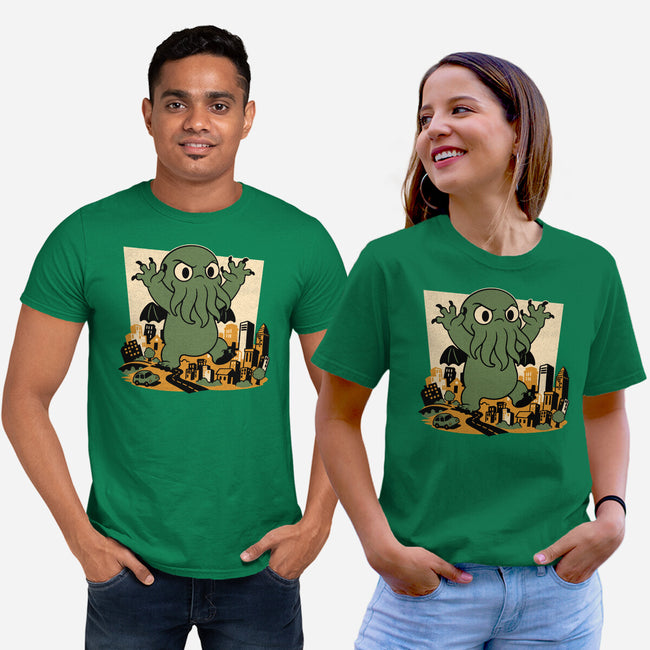 Cthulhu City Destruction-Unisex-Basic-Tee-Studio Mootant
