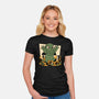 Cthulhu City Destruction-Womens-Fitted-Tee-Studio Mootant