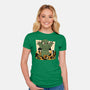 Cthulhu City Destruction-Womens-Fitted-Tee-Studio Mootant