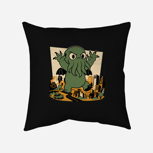 Cthulhu City Destruction-None-Removable Cover w Insert-Throw Pillow-Studio Mootant