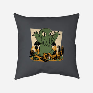 Cthulhu City Destruction-None-Removable Cover w Insert-Throw Pillow-Studio Mootant