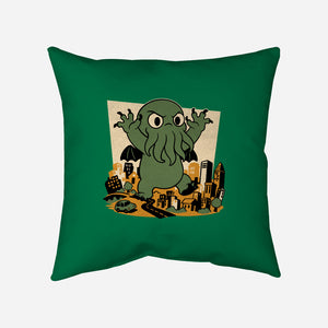 Cthulhu City Destruction-None-Removable Cover w Insert-Throw Pillow-Studio Mootant