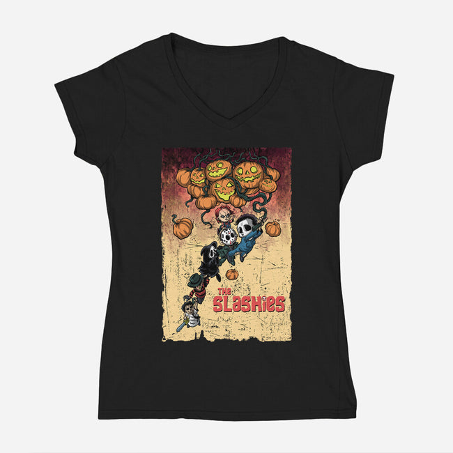 The Slashies-Womens-V-Neck-Tee-zascanauta
