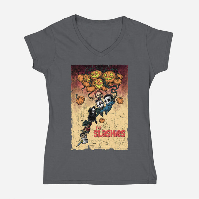 The Slashies-Womens-V-Neck-Tee-zascanauta