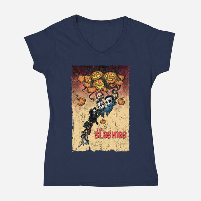 The Slashies-Womens-V-Neck-Tee-zascanauta