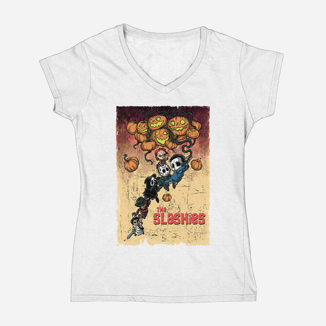 The Slashies-Womens-V-Neck-Tee-zascanauta