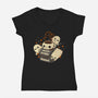 Spooky Reading Season-Womens-V-Neck-Tee-xMorfina