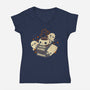 Spooky Reading Season-Womens-V-Neck-Tee-xMorfina