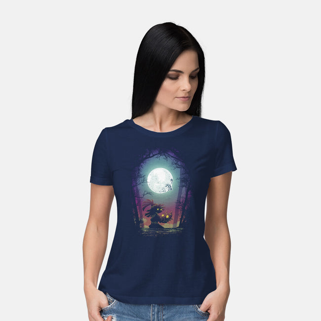 Negative Moon-Womens-Basic-Tee-Donnie