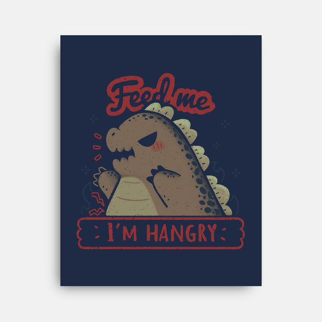 Kawaii Hangry Kaiju-None-Stretched-Canvas-xMorfina