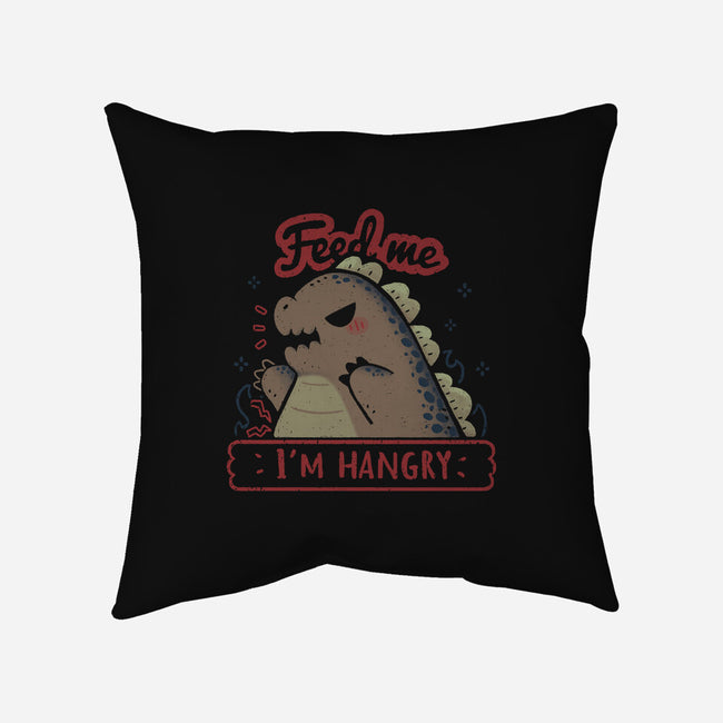Kawaii Hangry Kaiju-None-Removable Cover w Insert-Throw Pillow-xMorfina