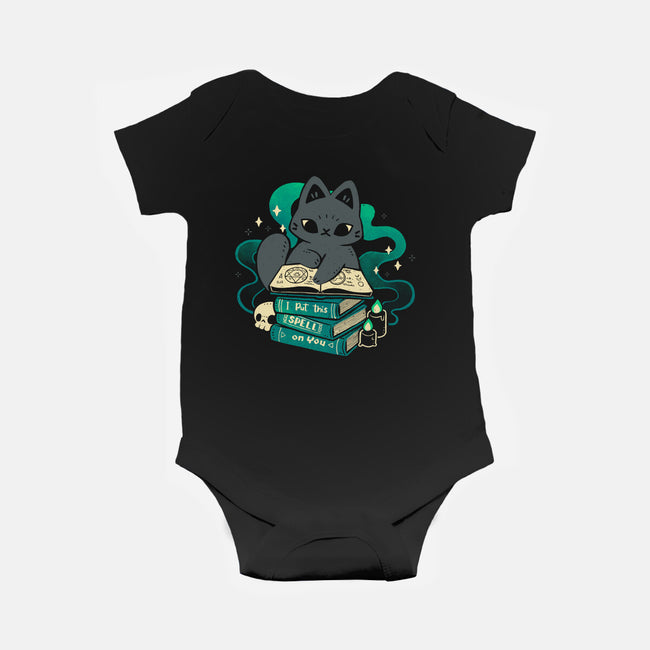 Magical Cat With Spellbook-Baby-Basic-Onesie-xMorfina