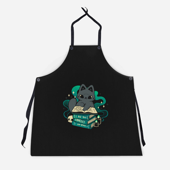 Magical Cat With Spellbook-Unisex-Kitchen-Apron-xMorfina
