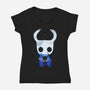 Negative Knight-Womens-V-Neck-Tee-Donnie