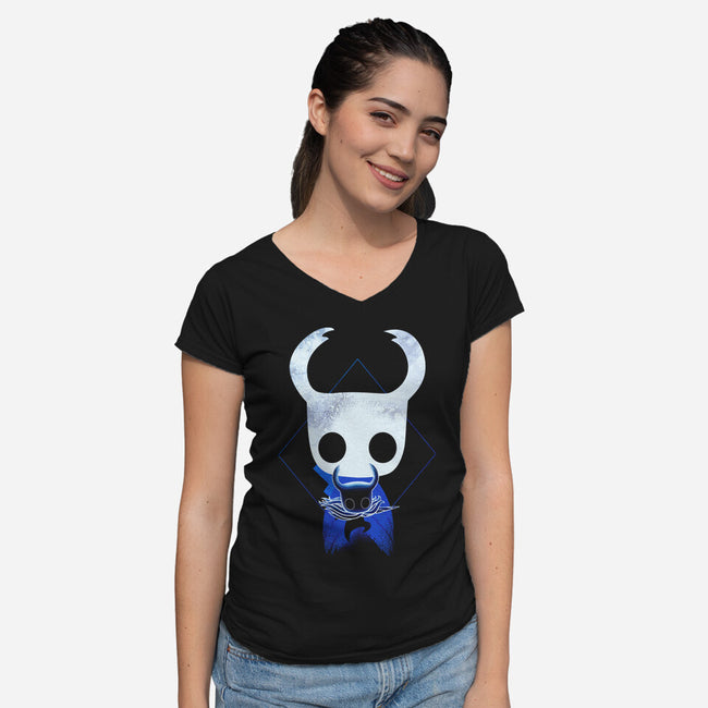 Negative Knight-Womens-V-Neck-Tee-Donnie