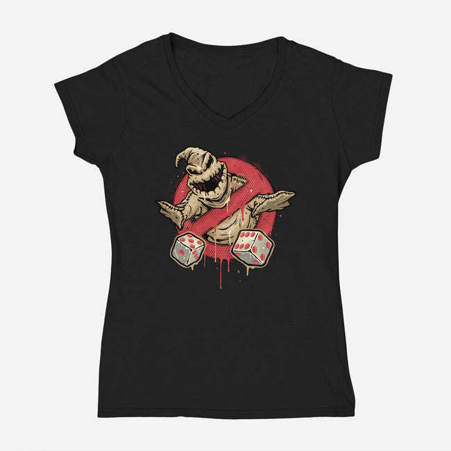 No Boogies Allowed-Womens-V-Neck-Tee-glitchygorilla