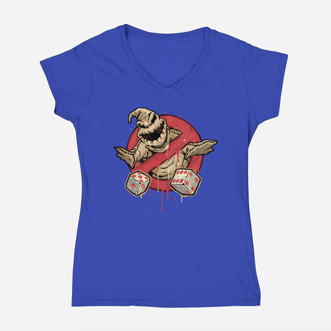 No Boogies Allowed-Womens-V-Neck-Tee-glitchygorilla