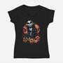 Night Of The Pumpkin King-Womens-V-Neck-Tee-glitchygorilla