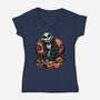 Night Of The Pumpkin King-Womens-V-Neck-Tee-glitchygorilla