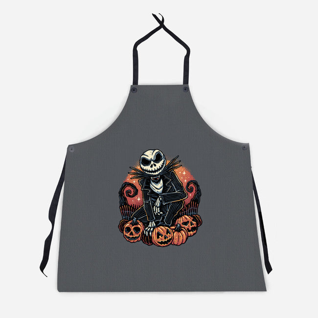 Night Of The Pumpkin King-Unisex-Kitchen-Apron-glitchygorilla