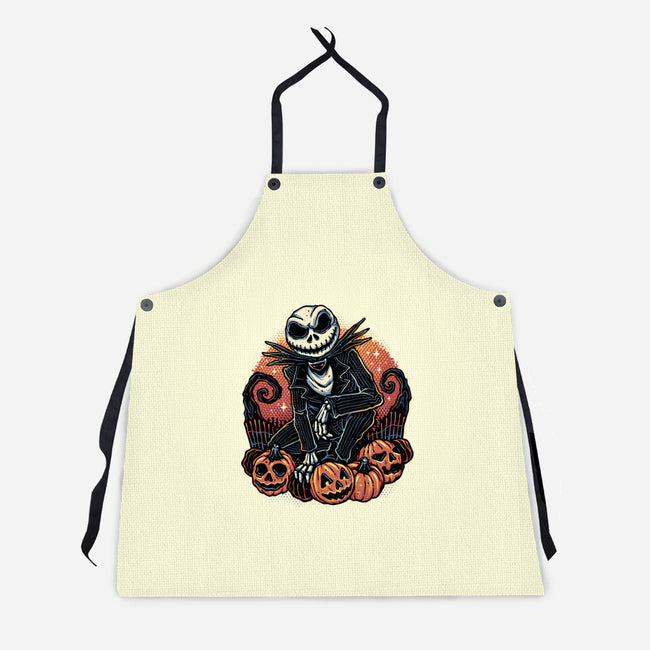 Night Of The Pumpkin King-Unisex-Kitchen-Apron-glitchygorilla