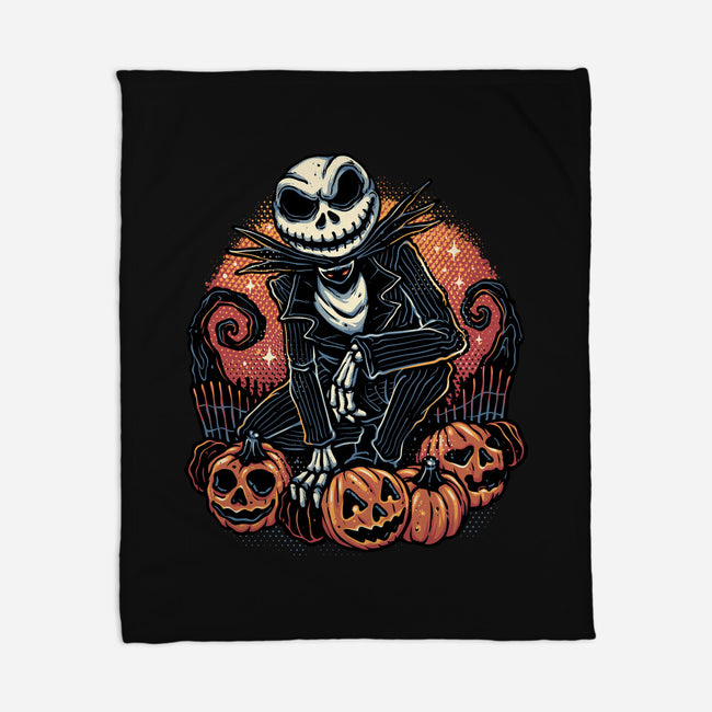 Night Of The Pumpkin King-None-Fleece-Blanket-glitchygorilla
