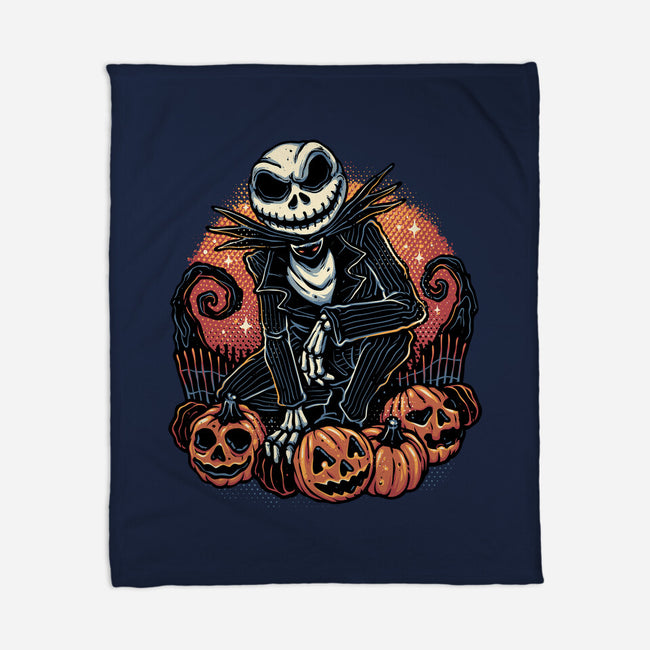 Night Of The Pumpkin King-None-Fleece-Blanket-glitchygorilla