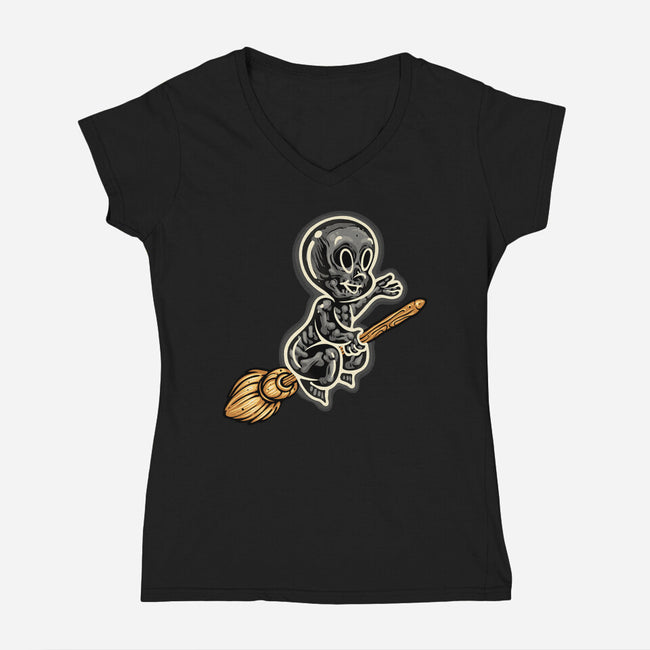 See Through Me-Womens-V-Neck-Tee-glitchygorilla