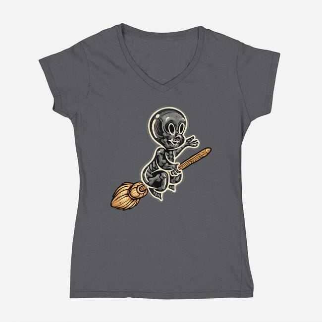 See Through Me-Womens-V-Neck-Tee-glitchygorilla