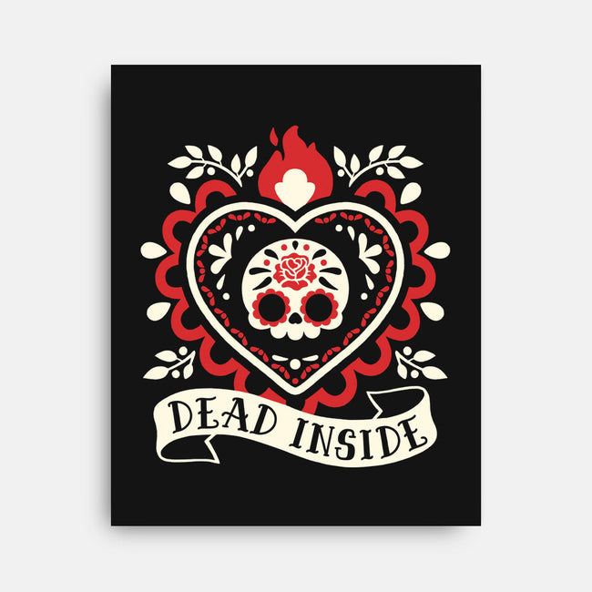 Dead Inside Cute Corazon-None-Stretched-Canvas-NemiMakeit
