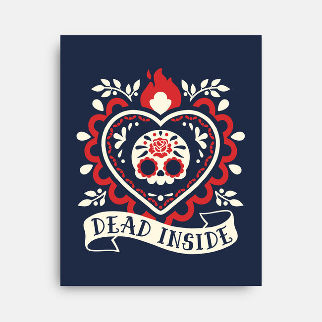Dead Inside Cute Corazon-None-Stretched-Canvas-NemiMakeit