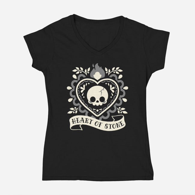 Heart Of Stone Corazon-Womens-V-Neck-Tee-NemiMakeit