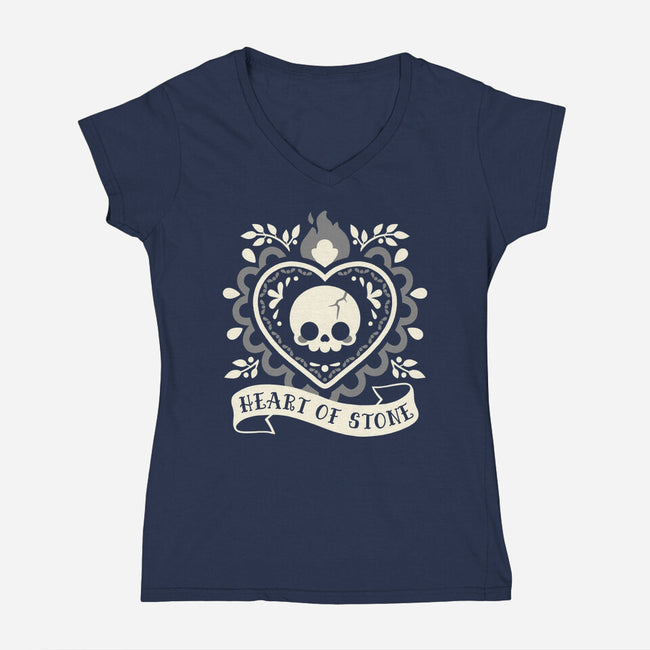 Heart Of Stone Corazon-Womens-V-Neck-Tee-NemiMakeit
