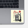 The Tiger And The Magpie Sumi-e-None-Glossy-Sticker-DrMonekers
