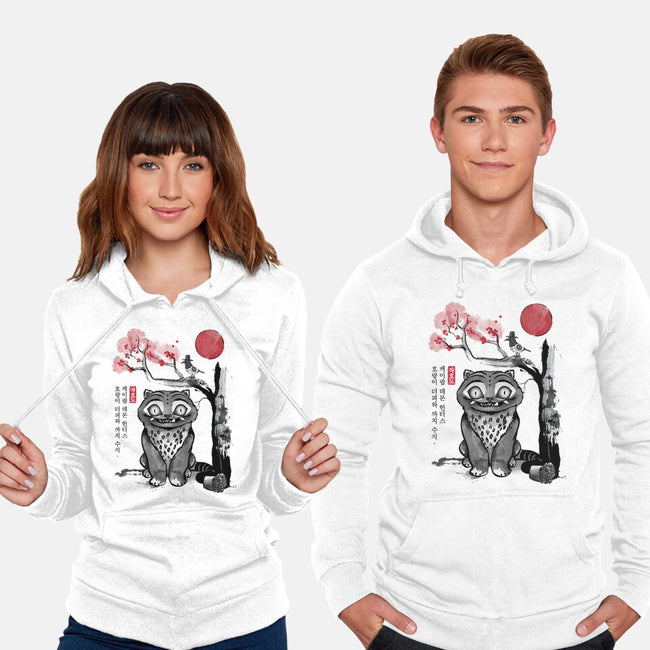 The Tiger And The Magpie Sumi-e-Unisex-Pullover-Sweatshirt-DrMonekers