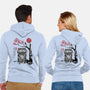 The Tiger And The Magpie Sumi-e-Unisex-Zip-Up-Sweatshirt-DrMonekers